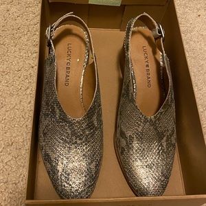 Fun holiday shoes.  Lucky Brand NWOT. Lucky Brand great fit and fun style!